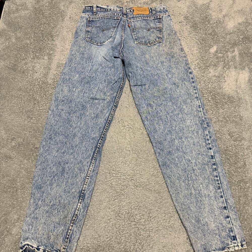 Levi's 550 VTG Orange Tab Jeans Mens 36 x34 (Fits 35x32) Acid Wash USA Made